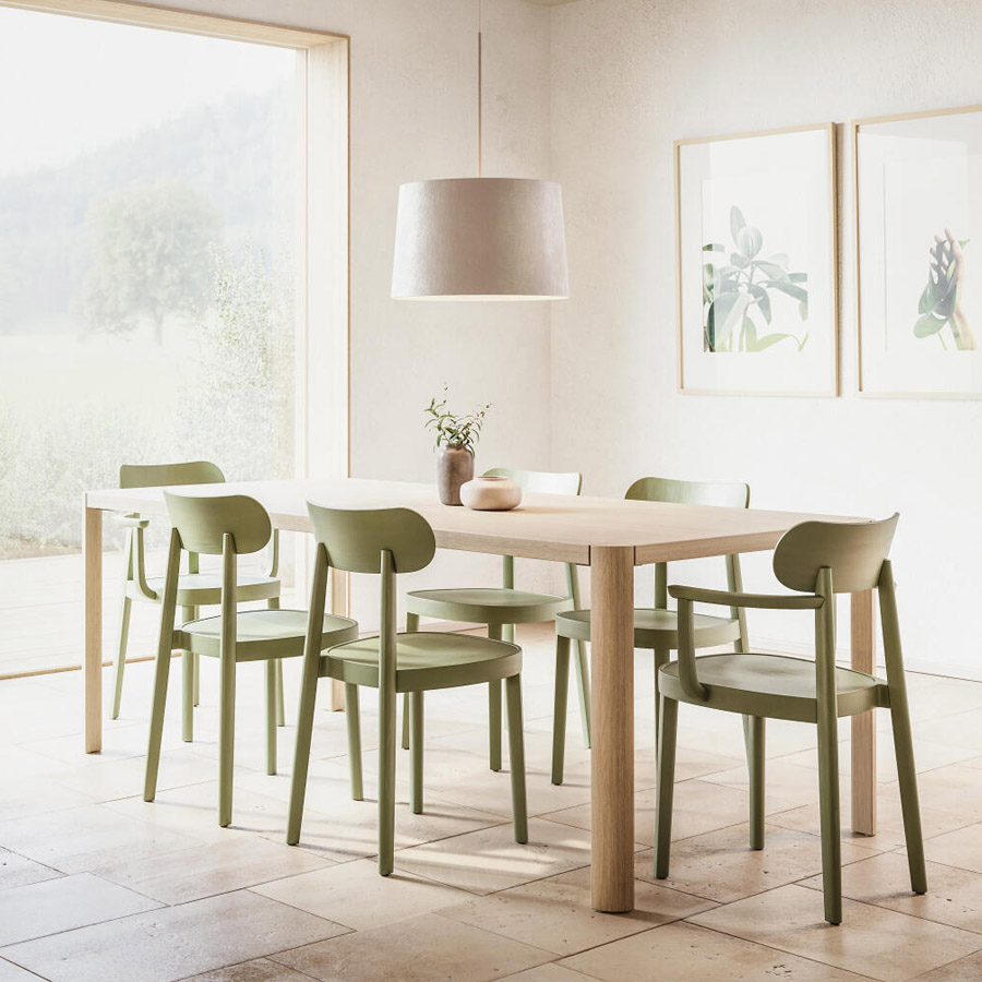 THONET S 1140 Allrounder-Tisch Esszimmer - Beispielbild - Eiche aufgehellt