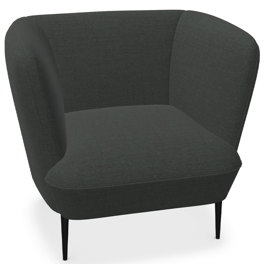 W. Schillig Einzelsessel Ella mit Metallfüßen - dunkelgrau