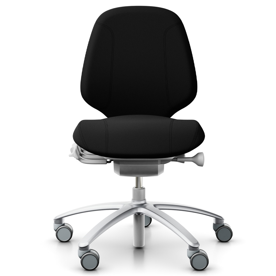 RH Mereo 200 silver grey mit halbhoher Rückenlehne - Xtreme schwarz - Frontansicht