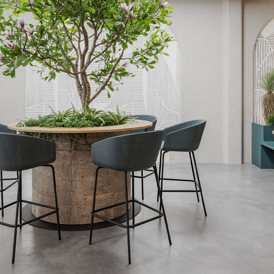 Bejot Oxco small OX S H Barhocker gepolstert - Stoff Cura CR667