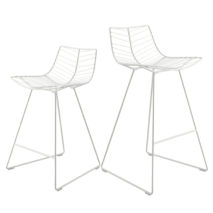 Arper Leaf Barhocker Farbe weiss - 2 Größen Darstellung