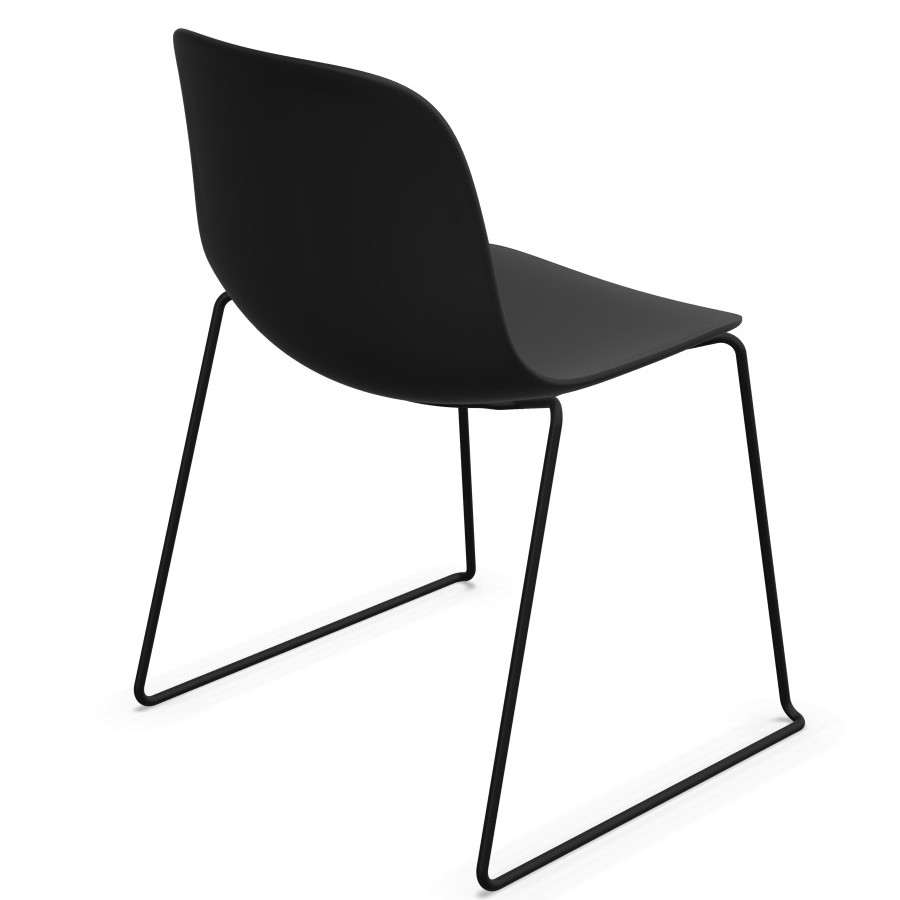 Lapalma SEELA S310 komplett schwarz Rückansicht