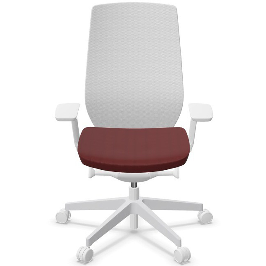 Profim AccisPro mit Netzrücken weiß und Sitzbezug EVO rot EV5