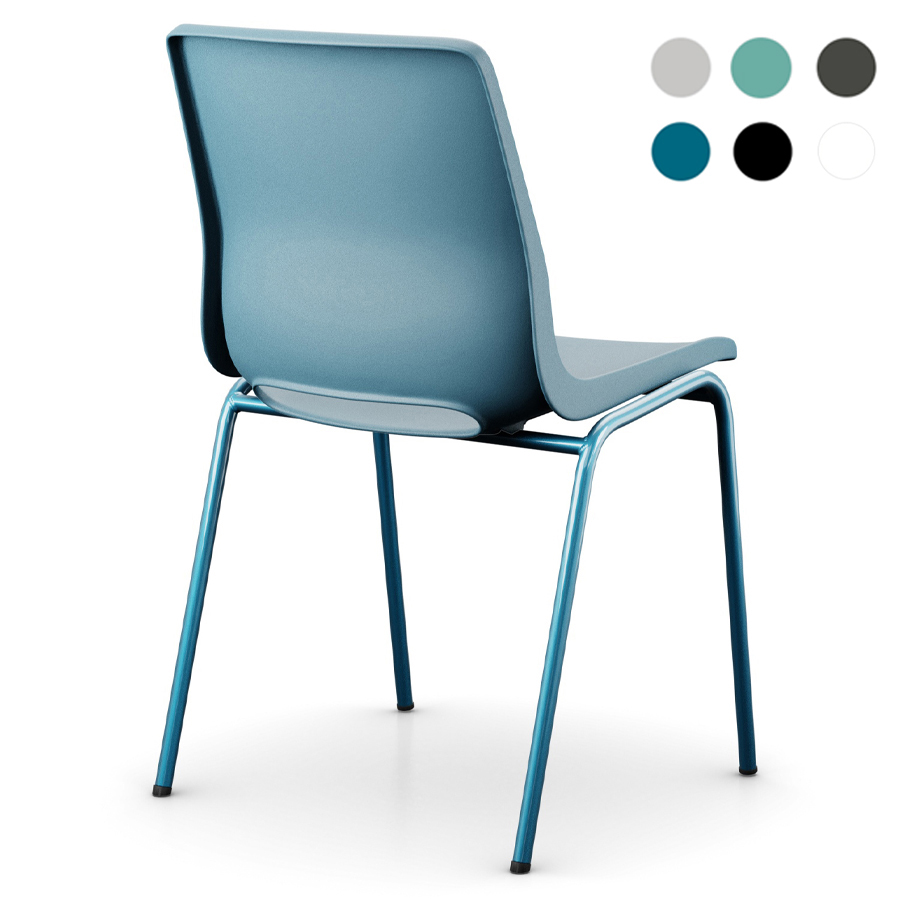 Profim Ana ungepolstert | Schale und Gestell in Teal blue