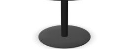 Säule und Bodenplatte schwarz pulverlackiert