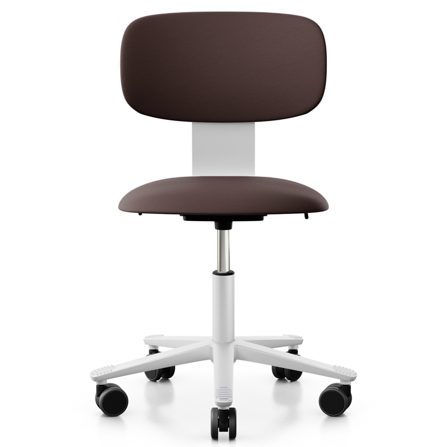 HAG Tion 2160 Bürostuhl weiß - Sitz u. Rücken gepolstert Leder Palomasoft 55130