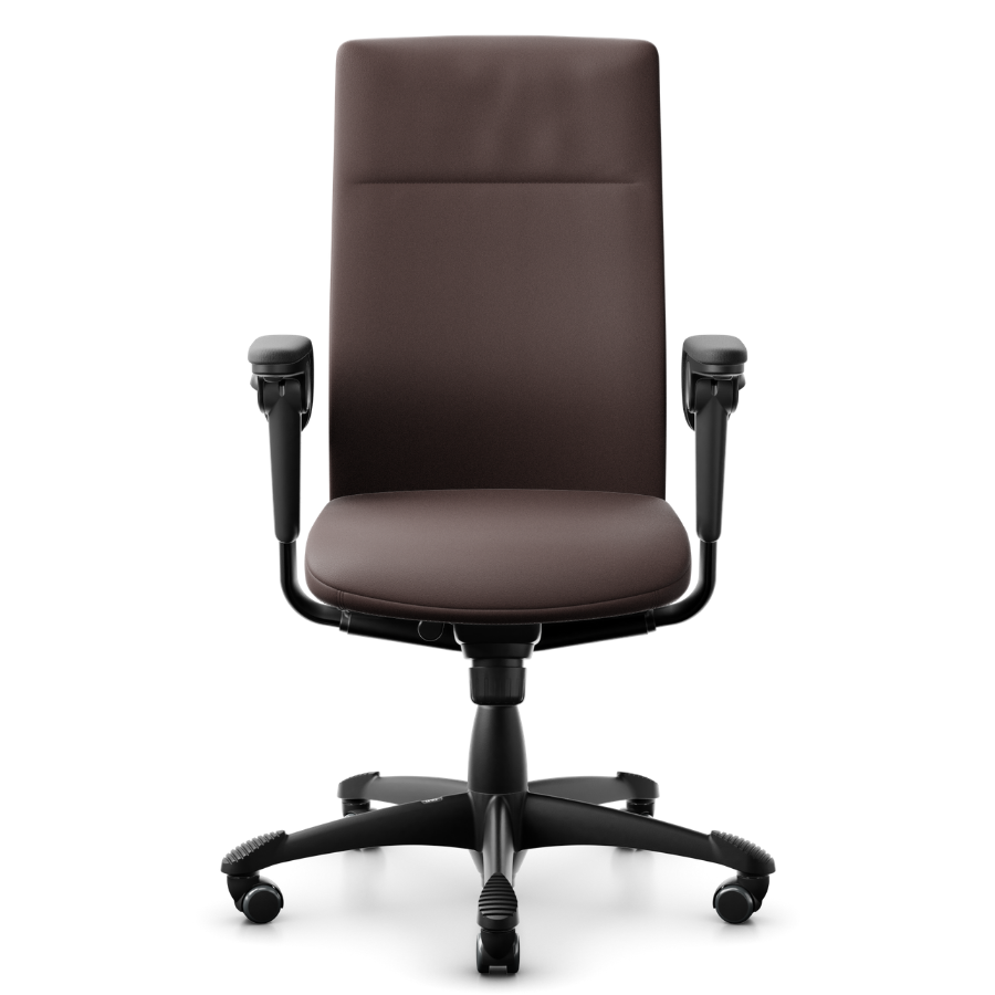 HAG Tribute 9021 Chefsessel braun Fußkreuz/Gestell schwarz - Frontansicht