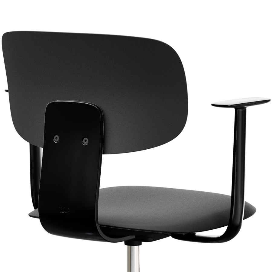 HAG Tion 2100 Bürostuhl schwarz mit Armlehnen - Sitz u. Rückenschale Kunststoff - Detailaufnahme