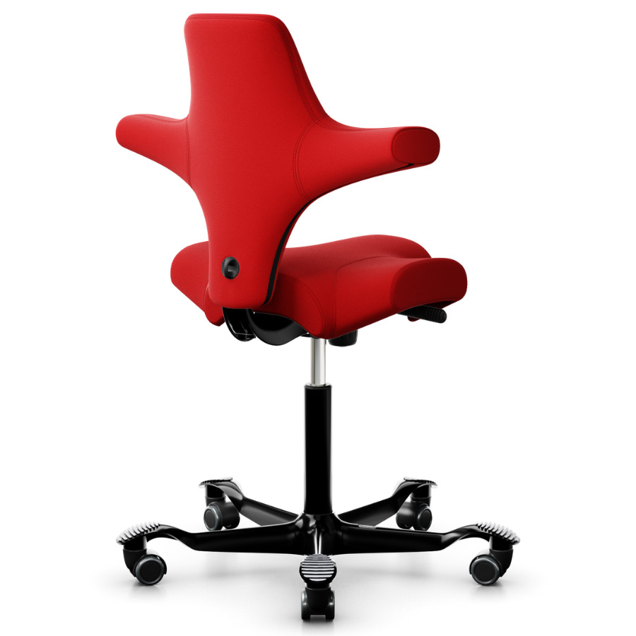 HAG CAPISCO 8106 Stoff Xtreme rot mit Gestell schwarz - Rückansicht