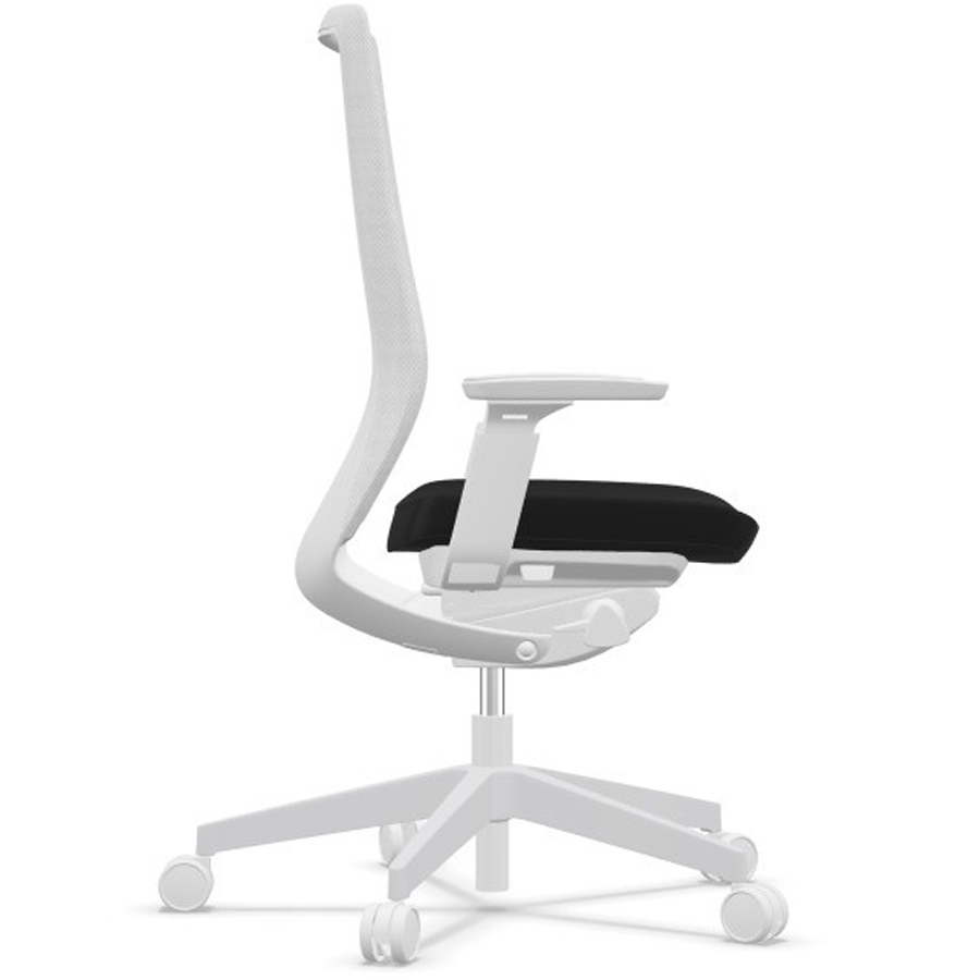 Profim AccisPro mit Netzrücken weiß und Sitzbezug EVO schwarz EV11