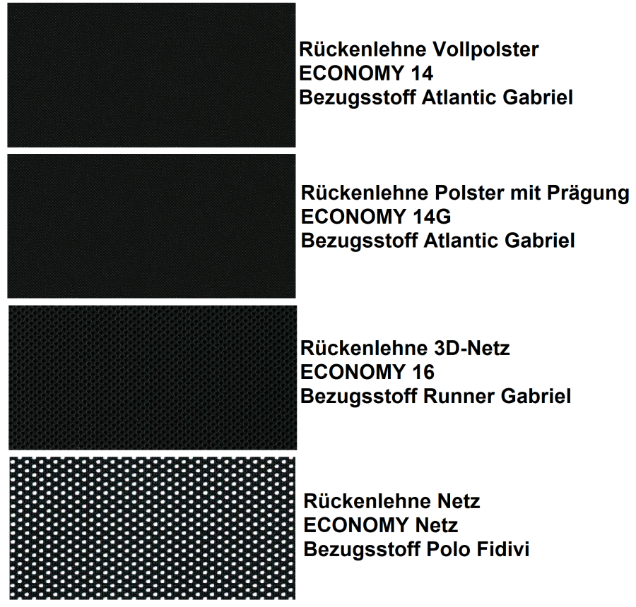OKAY.II Besucher Rückenlehne Bezugsstoffe