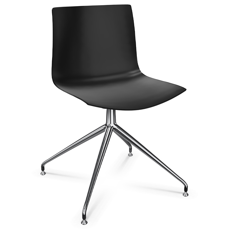 Arper CATIFA 46 0368 einfarbig schwarz - Gestell Alu glänzend