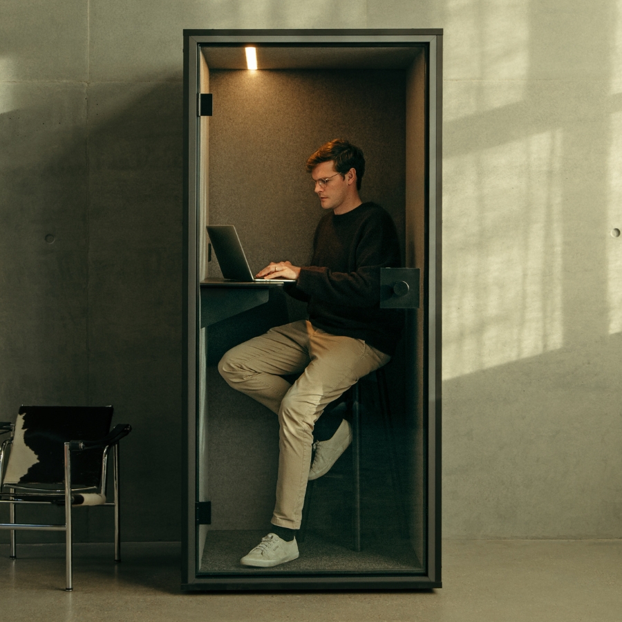 Berlin Acoustics Focus Akustikbox Telefonbox in Schwarz