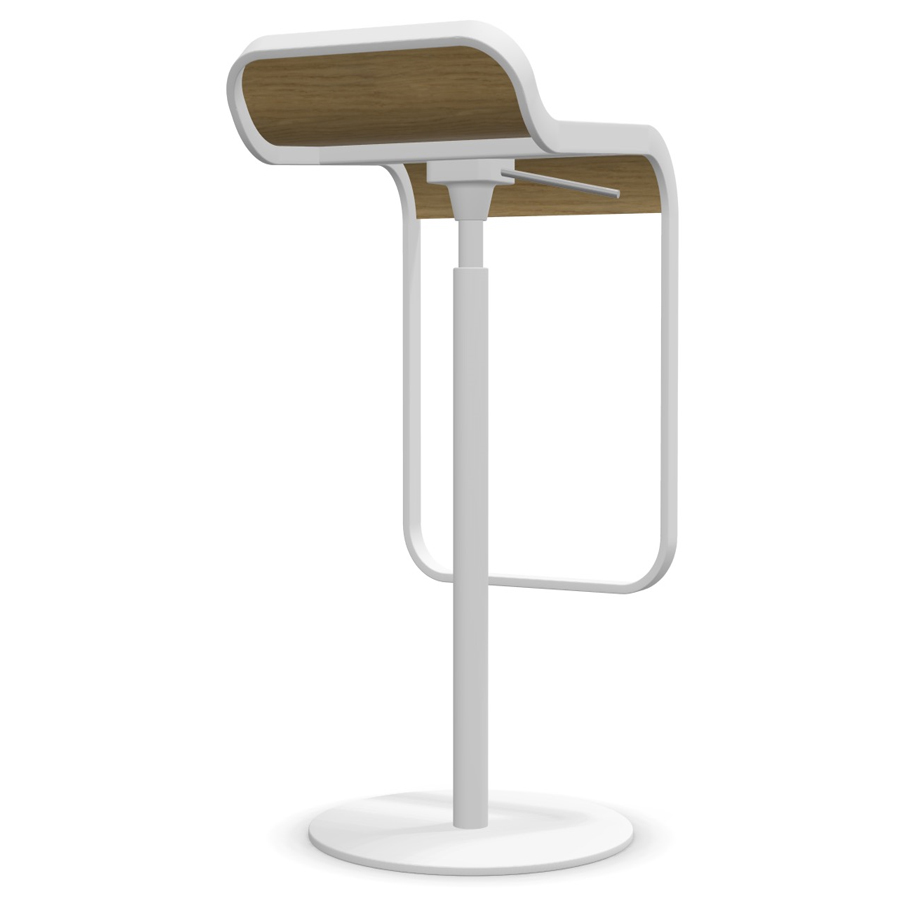 lapalma LEM Barhocker Eiche gebleicht weiß Rückansicht