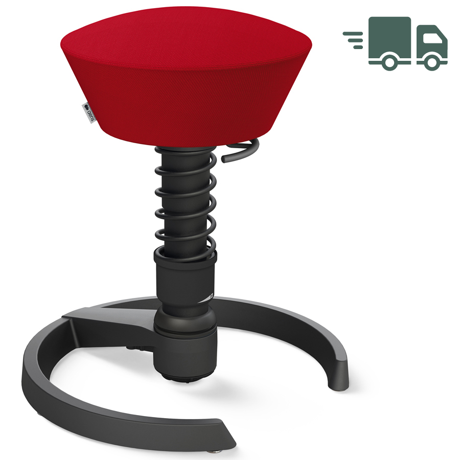 Aeris Swopper Select Wolle rot - Gleiter - Gestell schwarz - Standardfeder