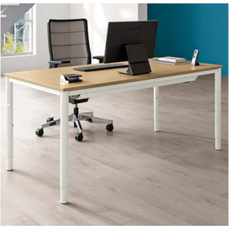 Schreibtisch SINAC von Palmberg Rohr-in-Rohr-Gestell Moodbild