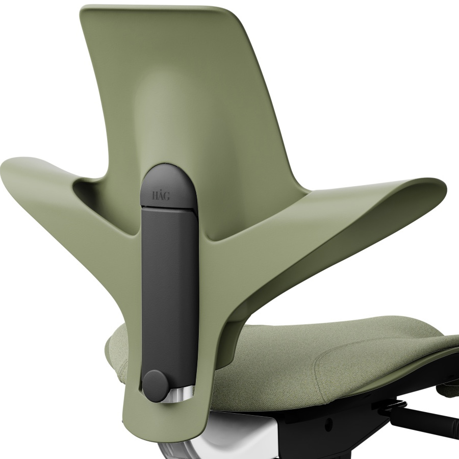 HAG Capisco Puls 8020 Farbe Moss mit Stoff Capture 5101 grüngrau