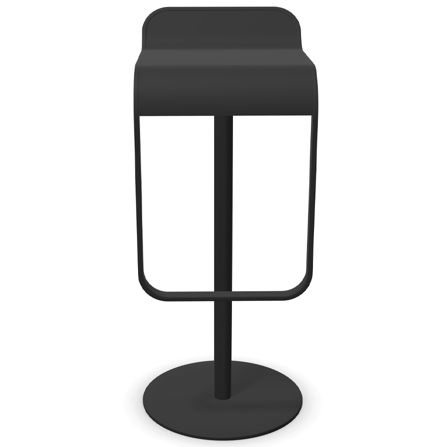 lapalma LEM S81 Barhocker 80 cm fix - Gestell u. Sitz schwarz - Frontansicht