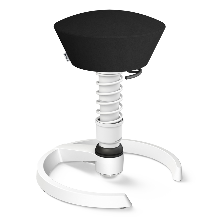 Aeris Swopper Mikrofaser schwarz mit Gleitern - Gestell weiß