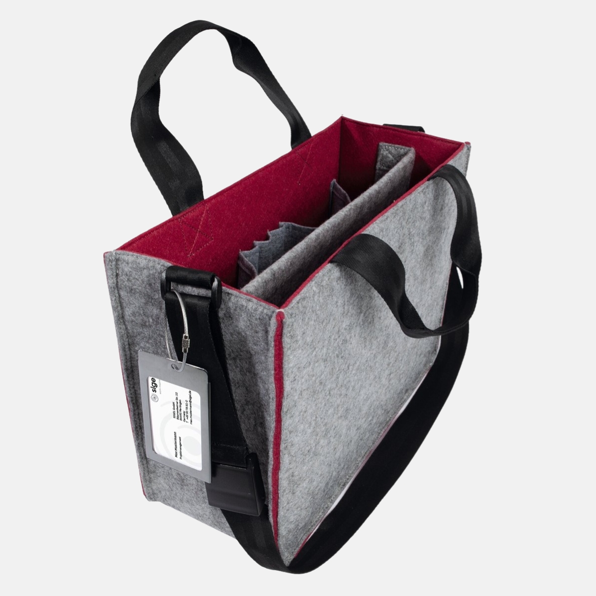 SIGEL Desk Sharing Bag Classic M | Büro Tasche für mobiles Arbeiten | Bicolor