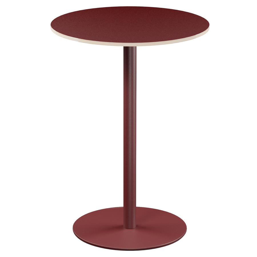 Profim Tisch LR48 - Platte HPL LW07 burgunderrot - Gestell RAL 3005 burgunderrot