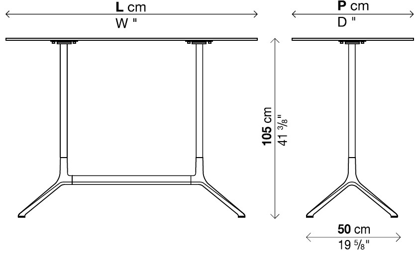 Abmessungen-Kristalia-Elephant-Stehtisch