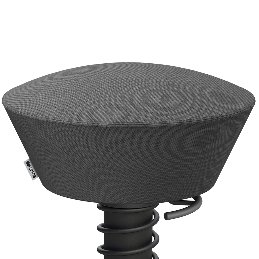 Aeris Swopper Select Wolle schiefergrau - Gleiter - Gestell schwarz - Nahaufnahme