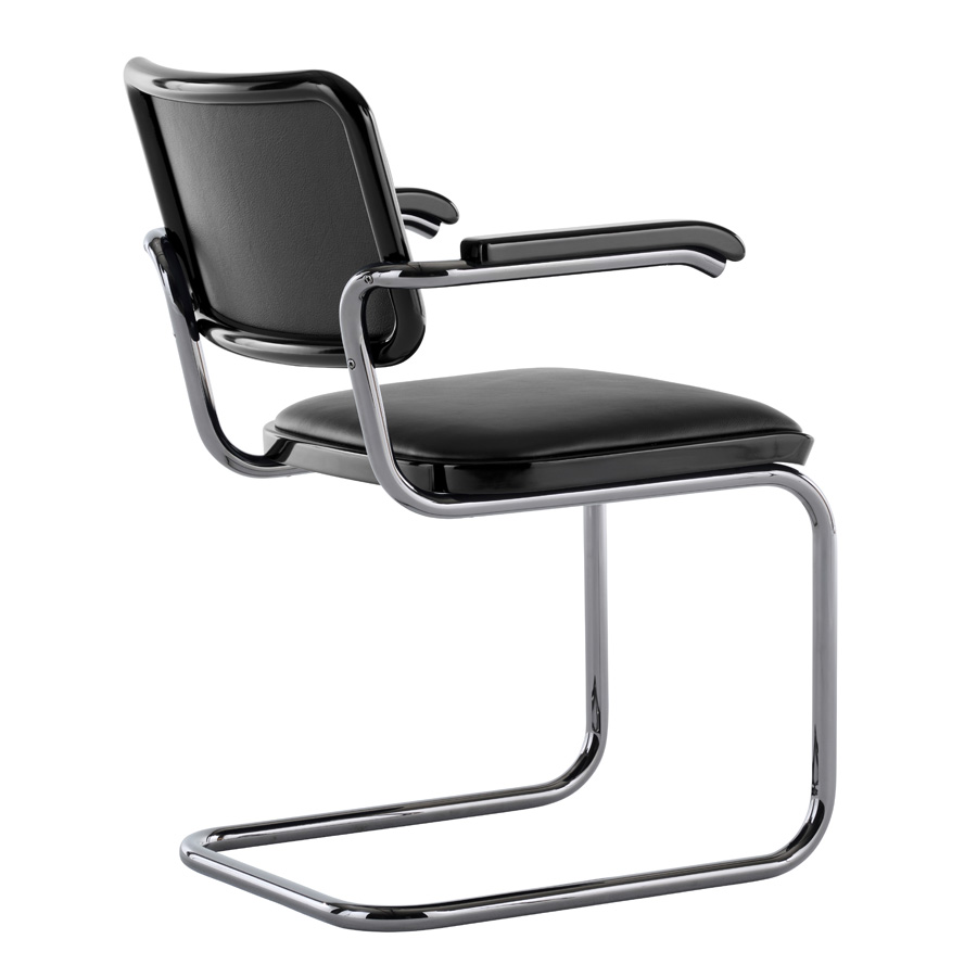 JS. THONET S 64 P SERIOUS 01 | Buche schwarz Hochglanzlack | Rückansicht