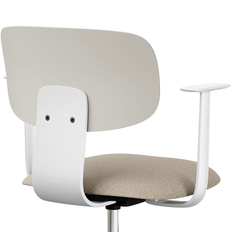 HAG Tion 2140 Bürostuhl Mist mit Armlehnen - Sitz Stoff Mainline Flax - Rückenschale Kunststoff - Nahaufnahme