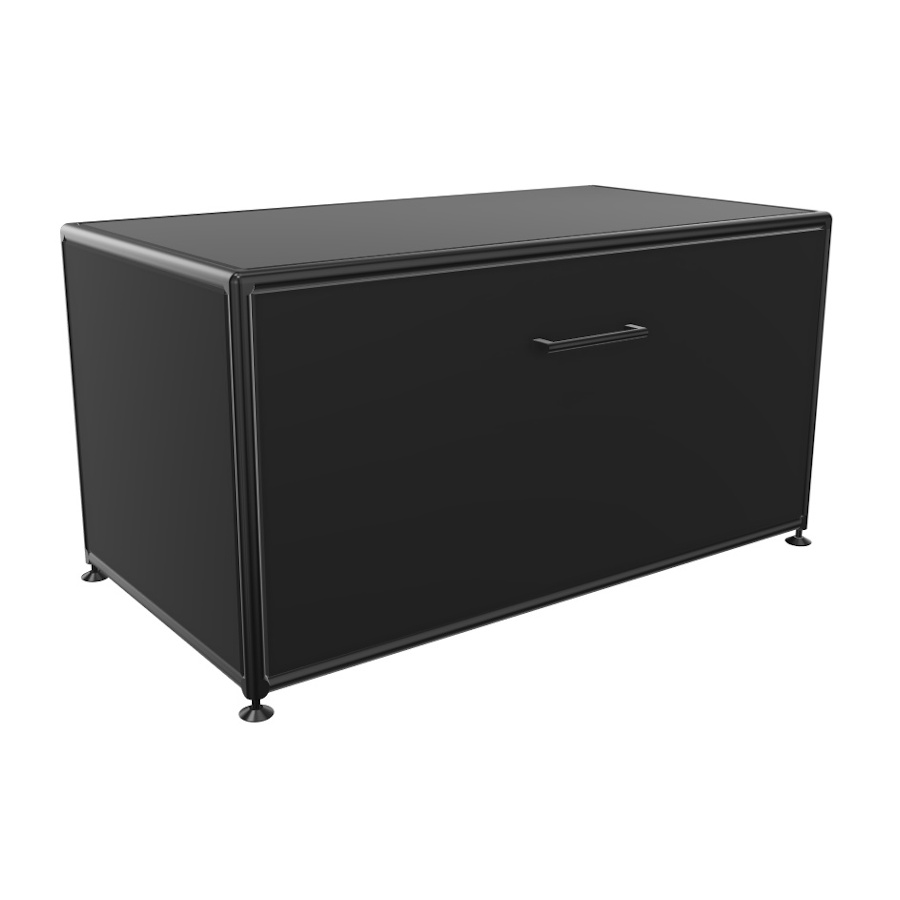 Bosse Lowboard 1 OH Black Edition Breite 80 cm in Schwarz mit Klappe