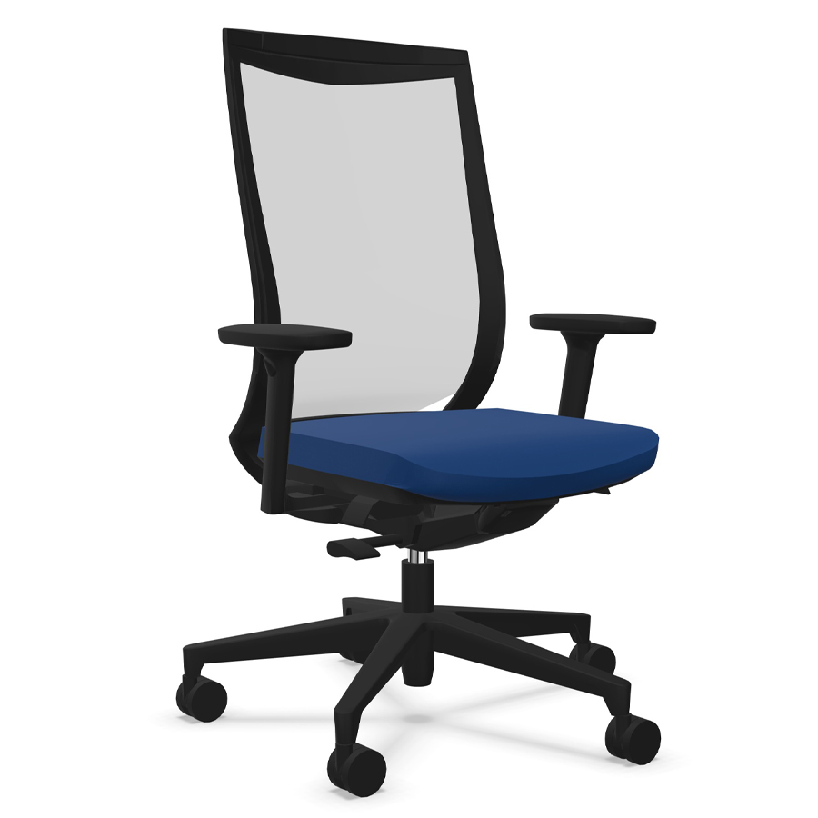 Klöber Duera (due88) Bürodrehstuhl mit Netzrücken - Farbe Chicago Conurbation