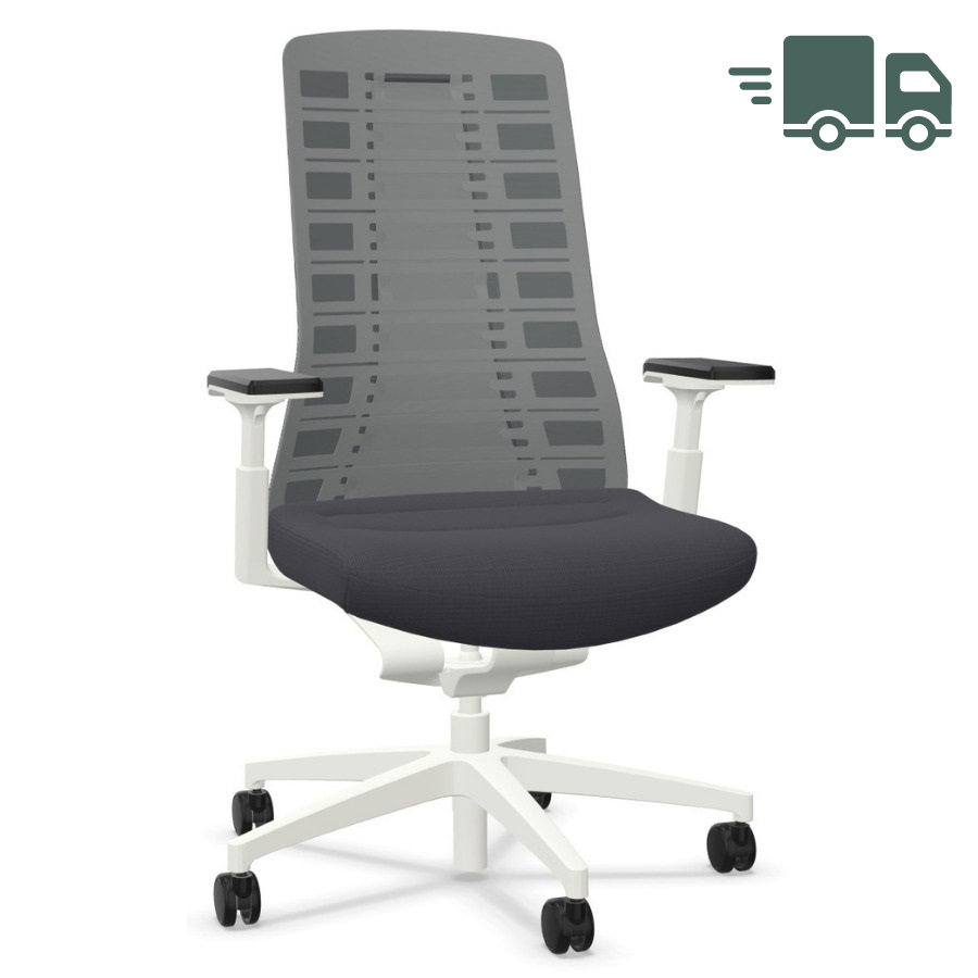 Interstuhl PUREis3 PU213 Bürostuhl weiß mit Netzrücken Farbe anthrazit - schnell geliefert