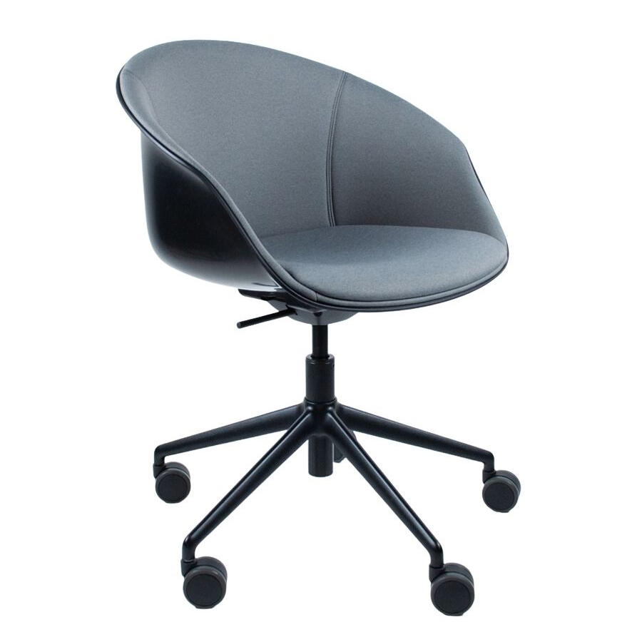 Interstuhl SHUFFLEis1 SU356 - Bezug ERA quarzgrau - Schale schwarz