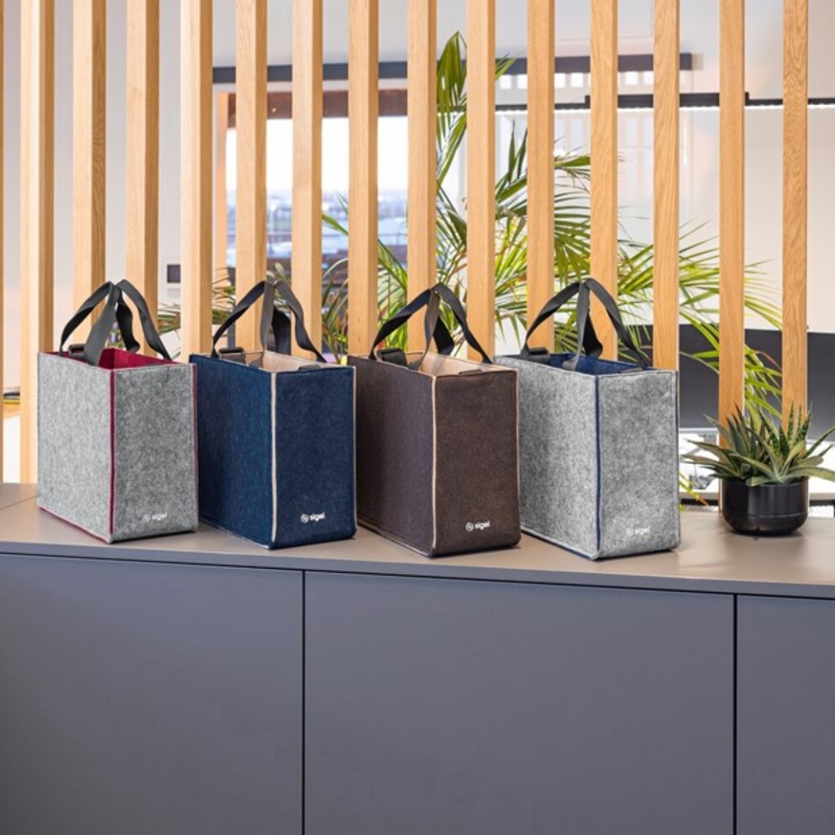 SIGEL Desk Sharing Bag Classic M | Büro Tasche für mobiles Arbeiten | Bicolor