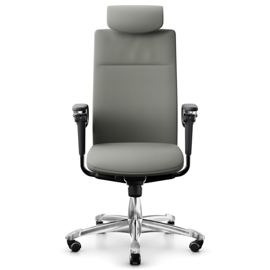 HAG Tribute 9031 Chefsessel Fußkreuz und Gestell komplett poliert - Frontansicht