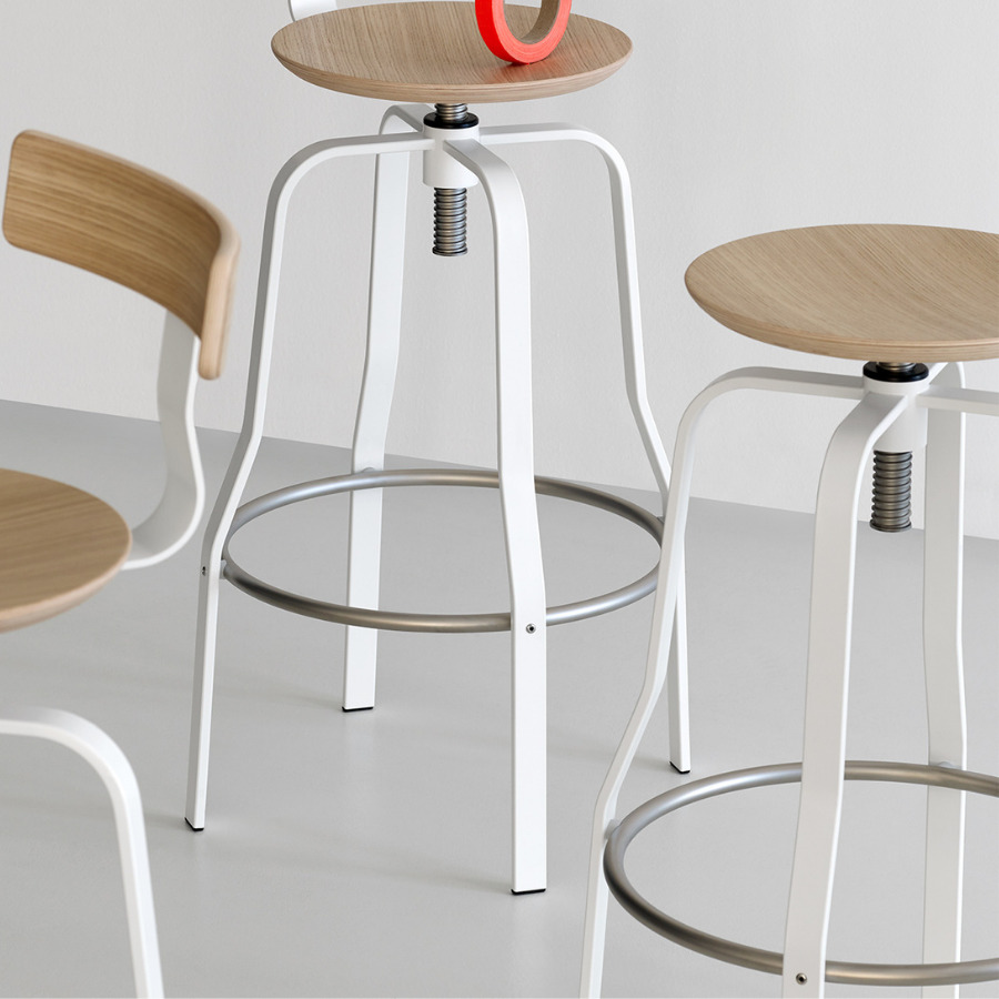 lapalma GIRO S106 Drehhocker Gestell weiß mit und ohne Rückenlehne