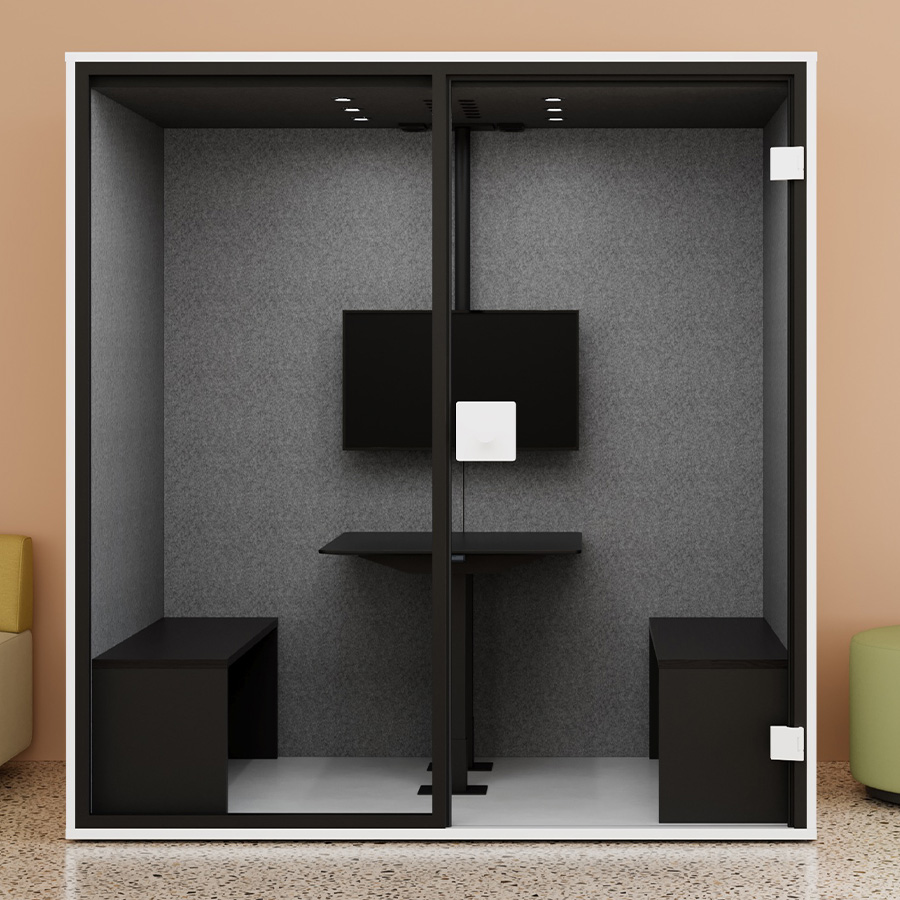 Berlin Acoustics Meet Akustikbox in Weiß mit geschlossener Rückwand