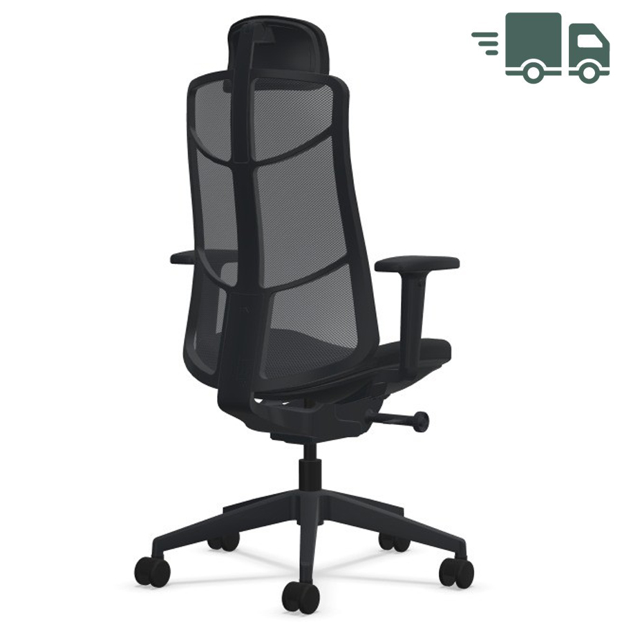 K+N JET.III Netzrücken mit Nackenstütze schwarz