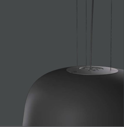 Glamox SVA Pendelleuchte schwarz - Anbindung Seilaufhängung am Schirm