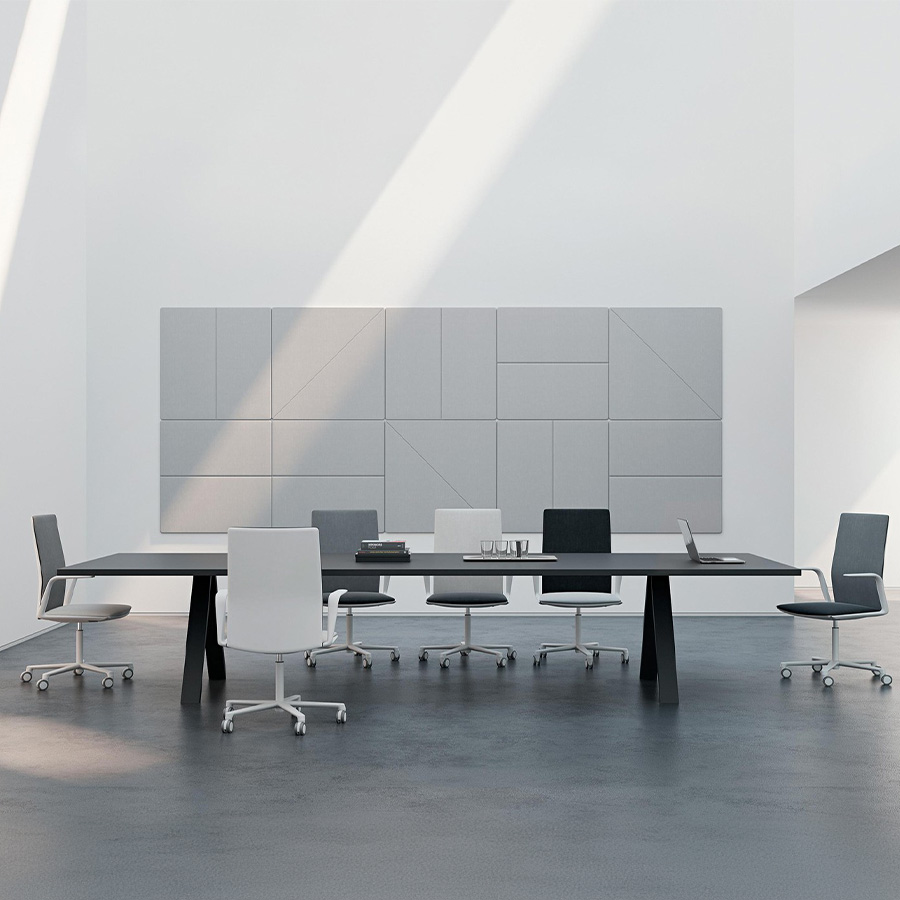 Arper Cross Tisch Höhe 74 cm in Fenix schwarz