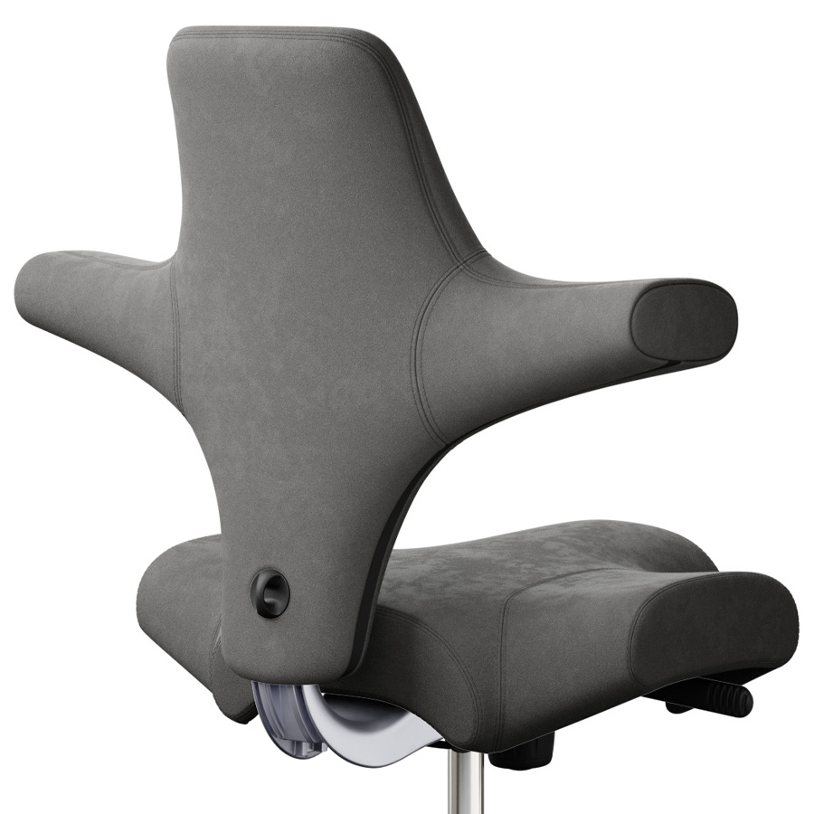 HAG CAPISCO 8106 Stoff Comfort grau Gestell silber - Detail Rücken