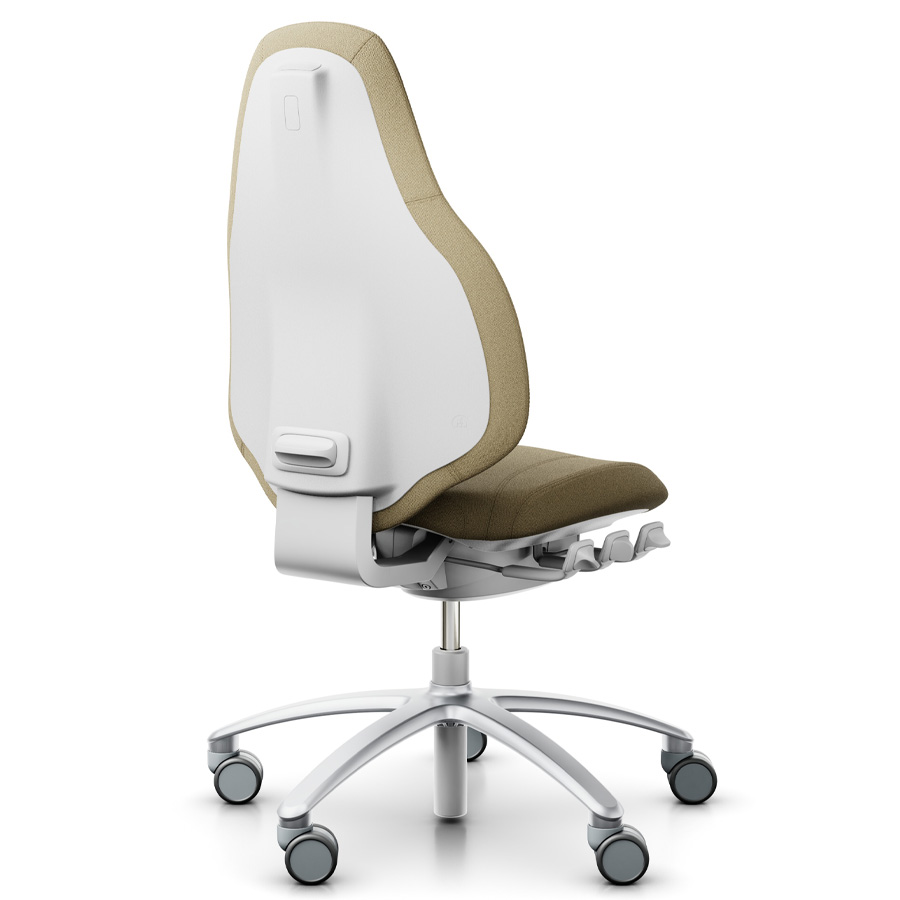 RH Mereo 220 silver-grey mit hoher Rückenlehne - Stoff capture beige - Rückansicht