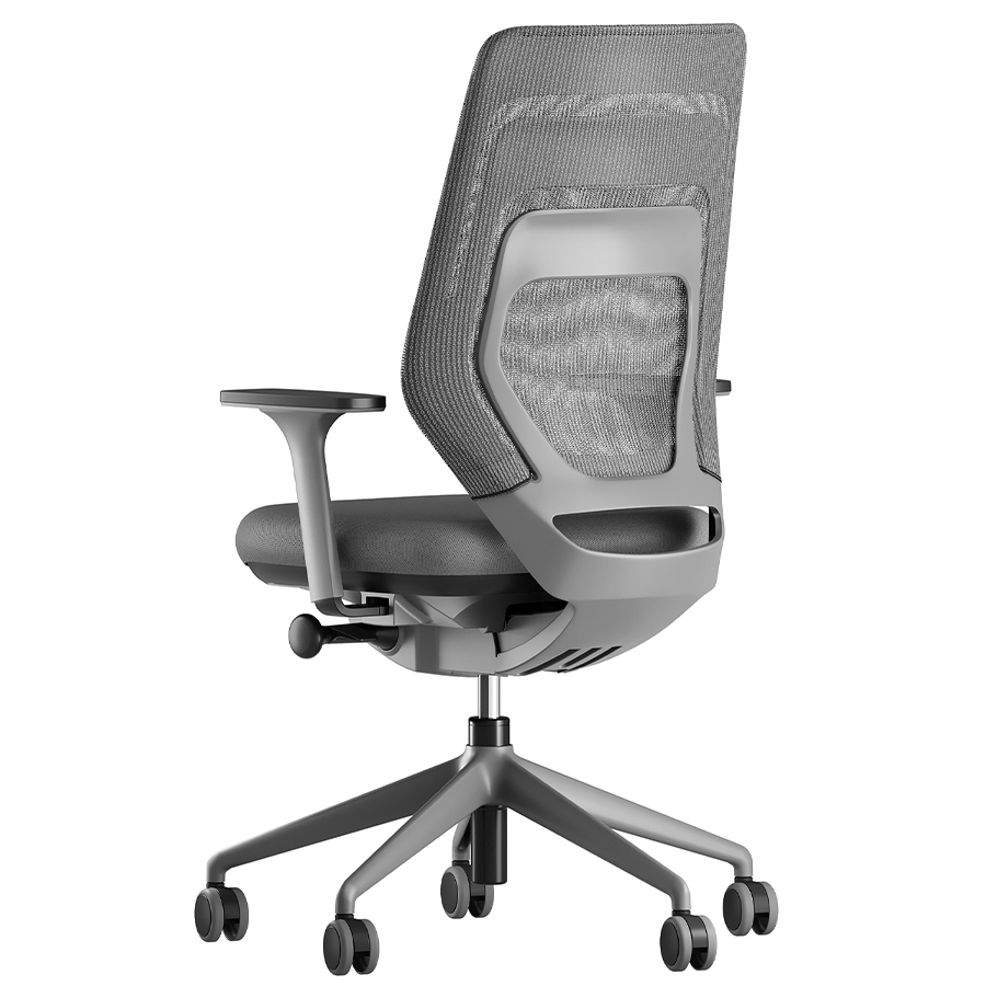 FM Asiento Bürodrehstuhl in Hellgrau Transparent