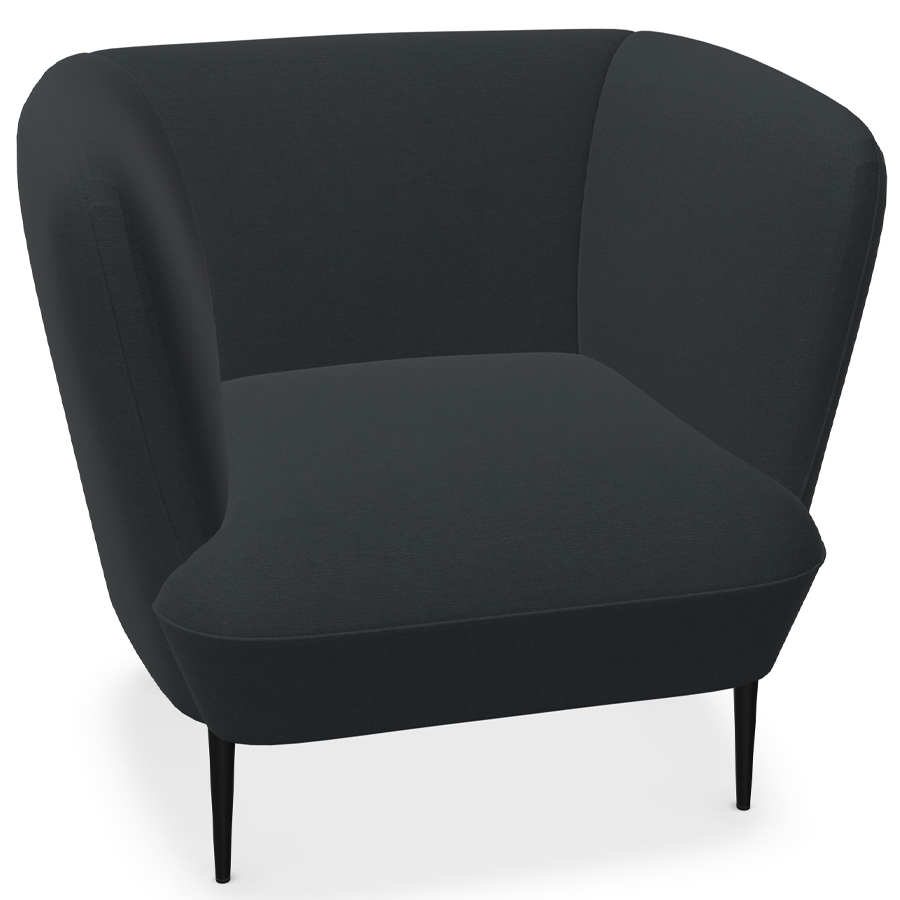 W. Schillig Einzelsessel Ella mit Metallfüßen - graphiteblau