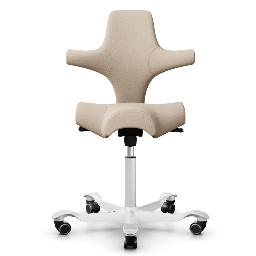 Hag Capisco 8106  - Stoff Select beige - Gestell weiss