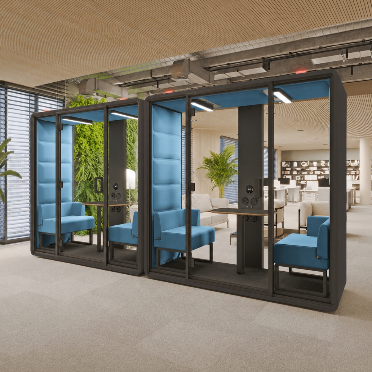 Hushoffice HushFree XM | Akustikbox für 2 Personen | Konfigurator