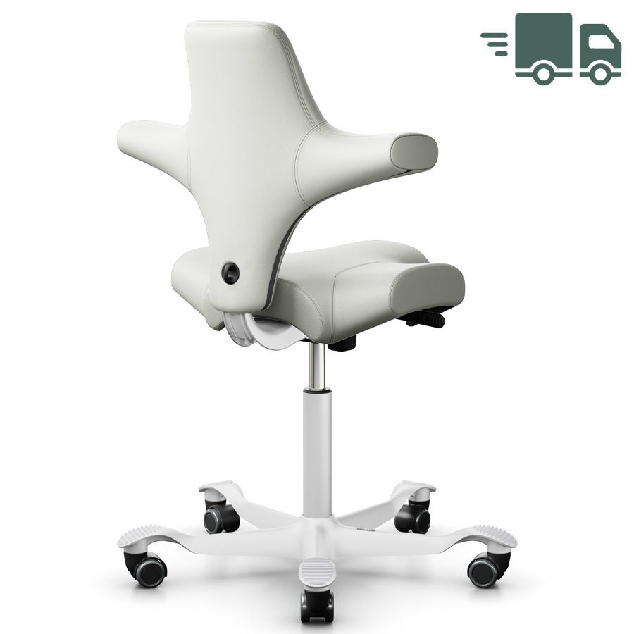 HAG Capisco  8106 Kunstleder weiß mit Gestell weiß