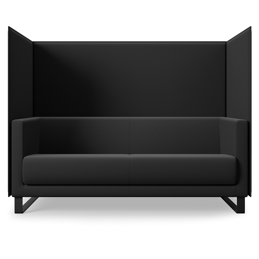 Profim Vancouver Lite VL2HW Akustik Sofa 2-Sitzer mit Trennwand und Kufengestell