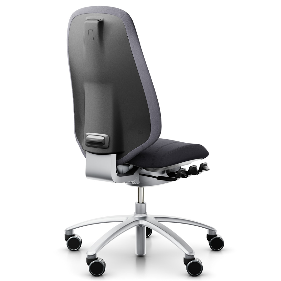 RH Mereo 300 silver hohe Rückenlehne - Stoff Xtreme grau - Rückansicht