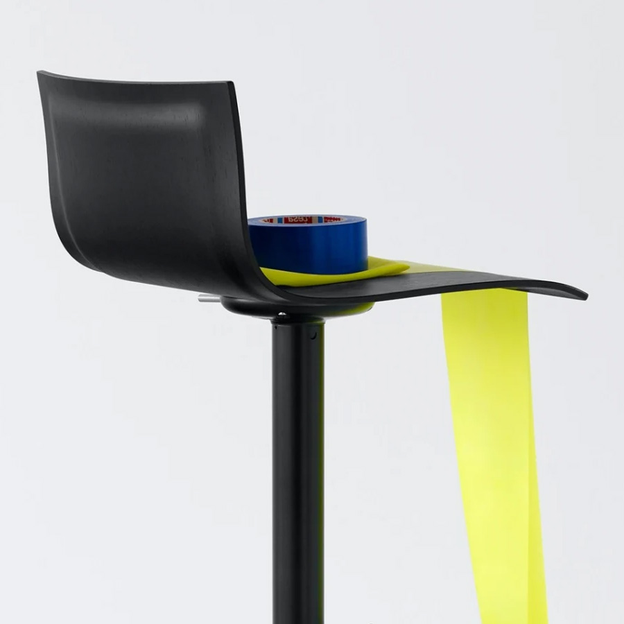 Lapalma Thin Barhocker schwarz (Eiche schwarz gebeizt) detail